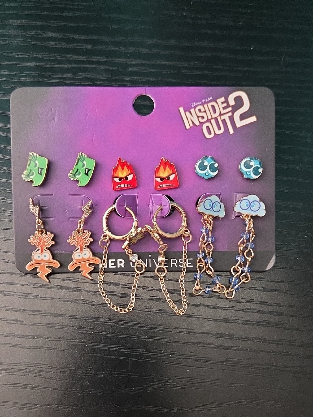 Inside Out 2 Character Earring Set - Multicolor Disney Pixar